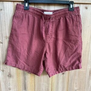 PacSun Burgundy Elastic Waist Volley 6” Shorts Size M